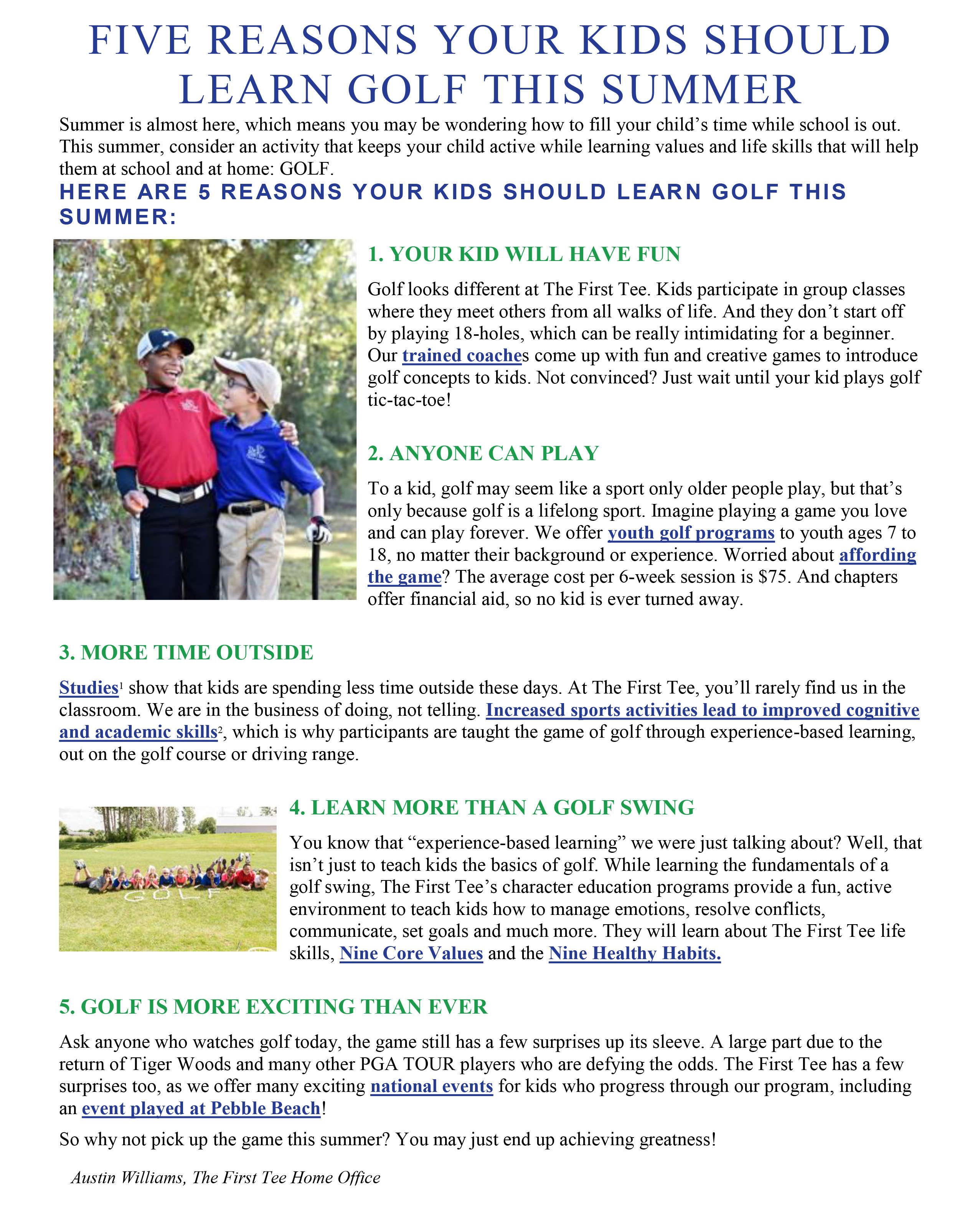 Five Reasons Why Your Child Should Play Sports